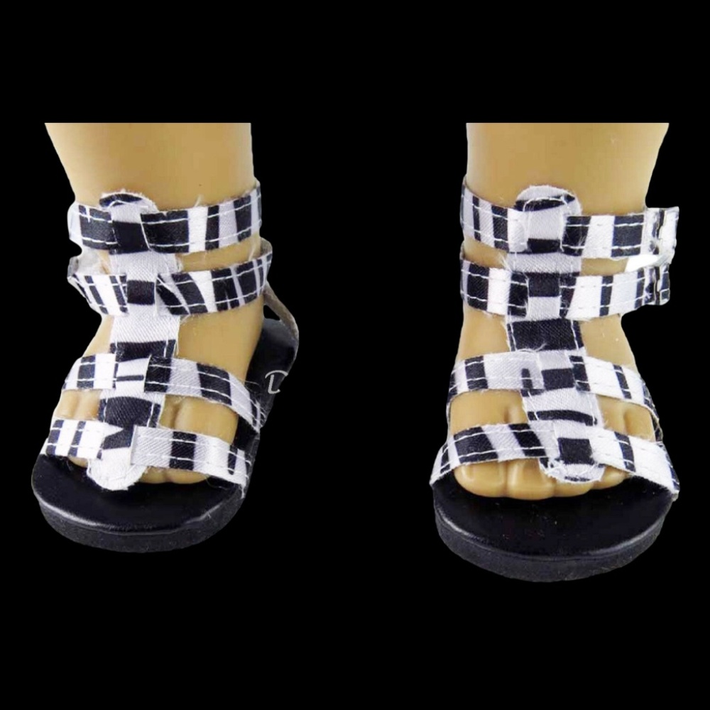 AFW ZEBRA PRINT SANDALS for 18" American Girl Dolls Shoes NEW